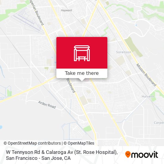 Mapa de W Tennyson Rd & Calaroga Av (St. Rose Hospital)