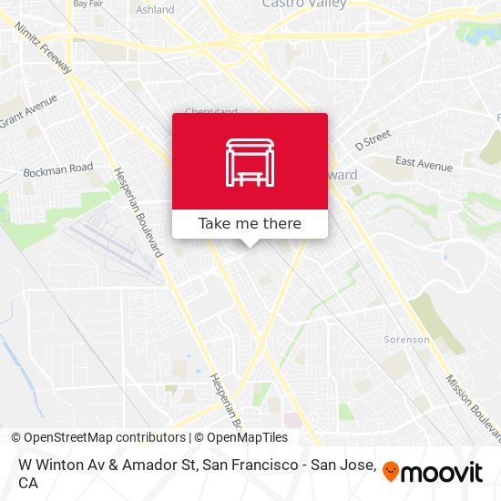 W Winton Av & Amador St map