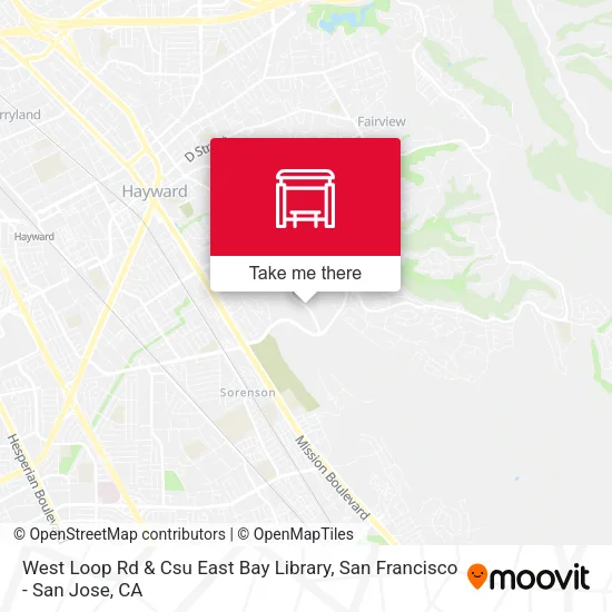 West Loop Rd & Csu East Bay Library map