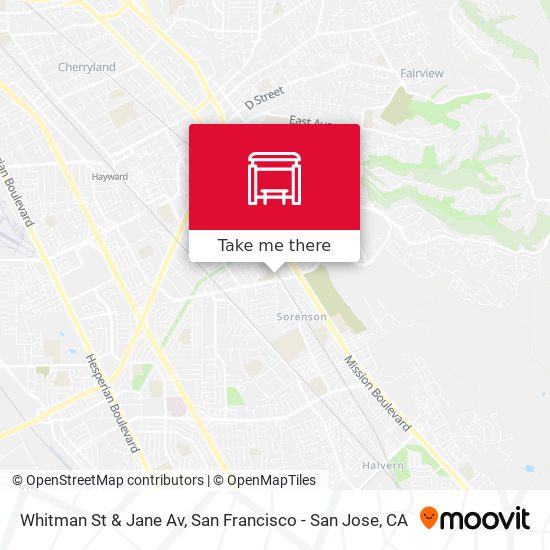 Whitman St & Jane Av map