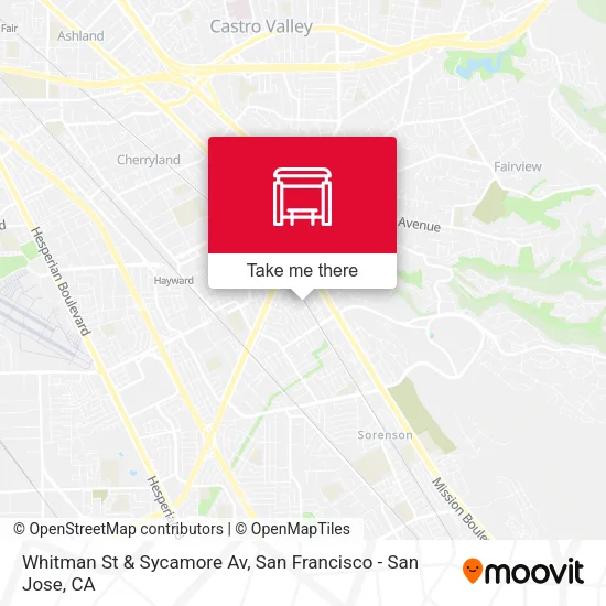 Whitman St & Sycamore Av map