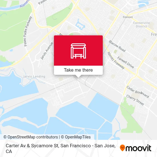 Carter Av & Sycamore St map