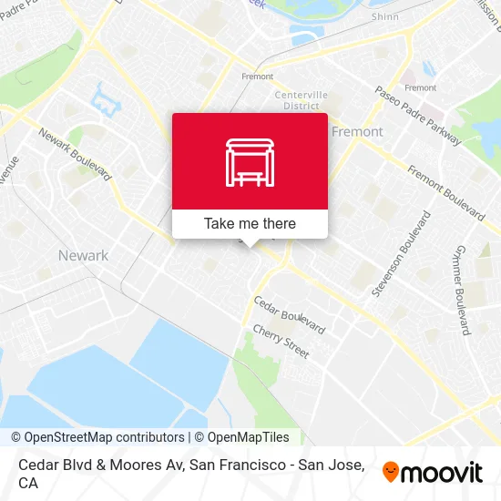 Cedar Blvd & Moores Av map