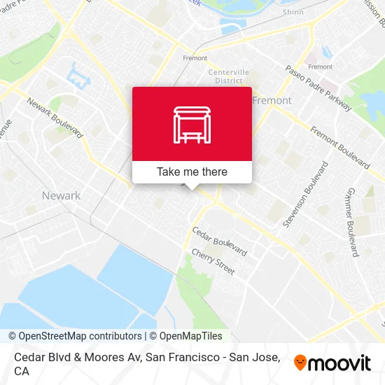 Cedar Blvd & Moores Av map