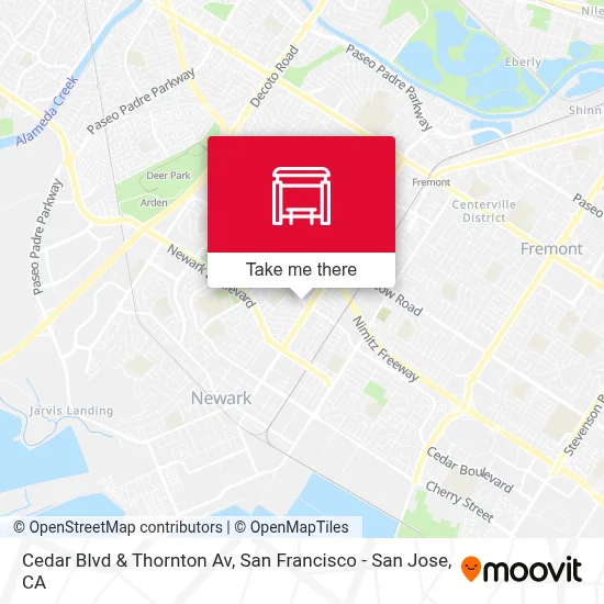 Cedar Blvd & Thornton Av map
