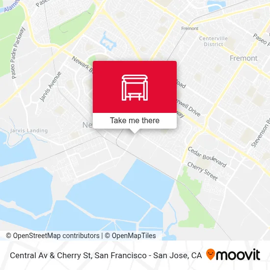 Central Av & Cherry St map