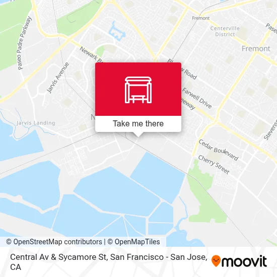 Central Av & Sycamore St map