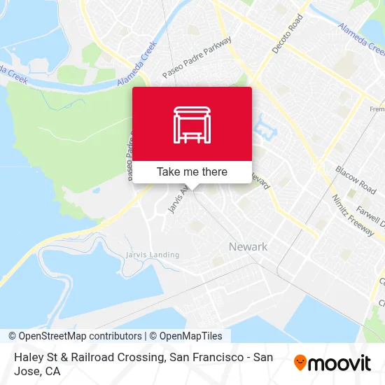 Haley St & Railroad Crossing map