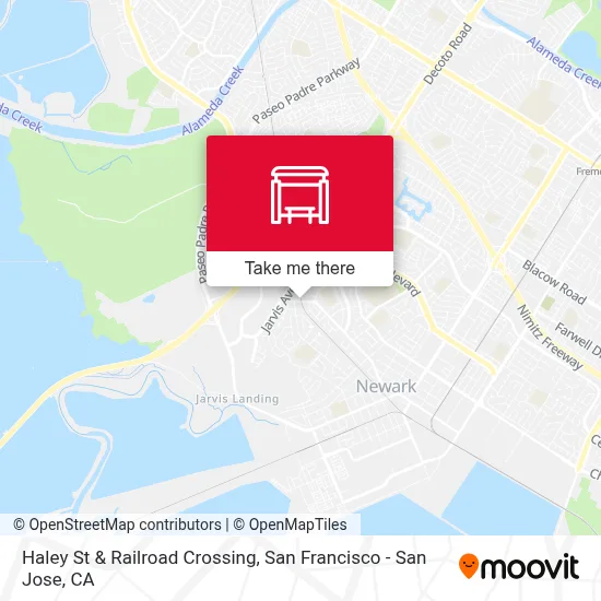 Haley St & Railroad Crossing map