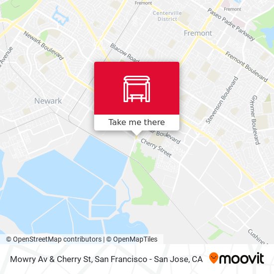 Mowry Av & Cherry St map