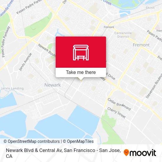Newark Blvd & Central Av map