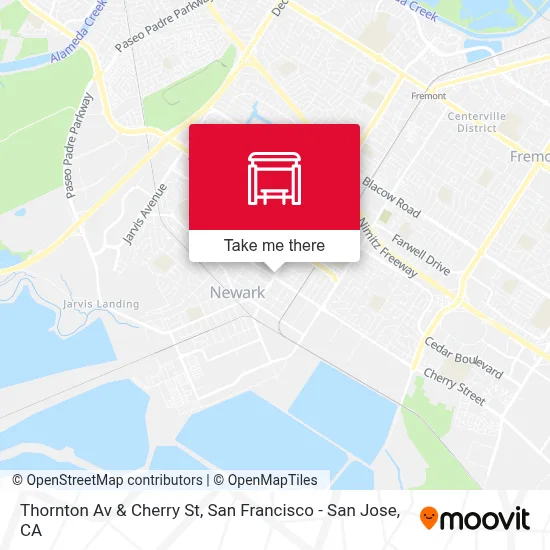 Thornton Av & Cherry St map