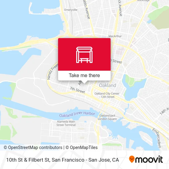 10th St & Filbert St map