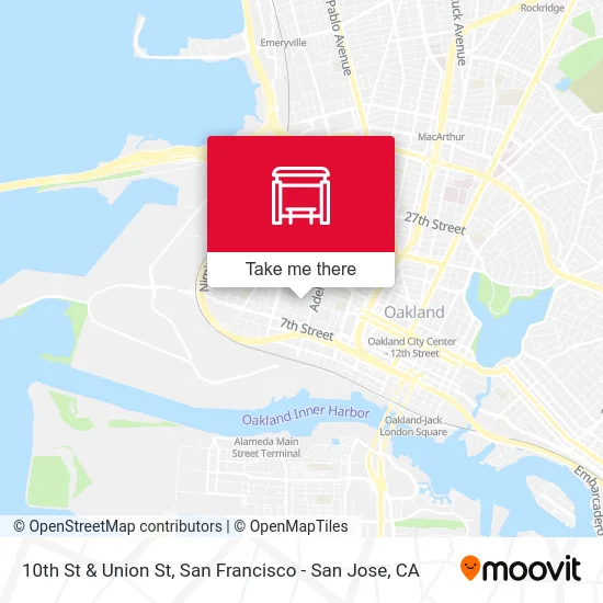 10th St & Union St map