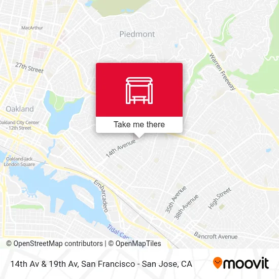 14th Av & 19th Av map