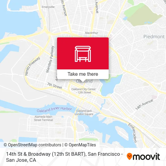 Mapa de 14th St & Broadway (12th St BART)