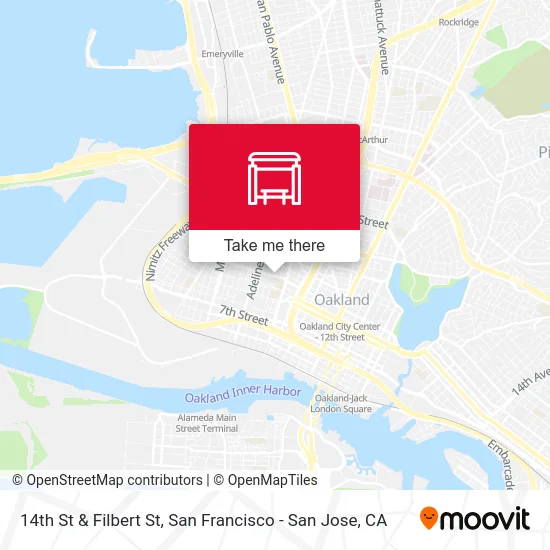 14th St & Filbert St map