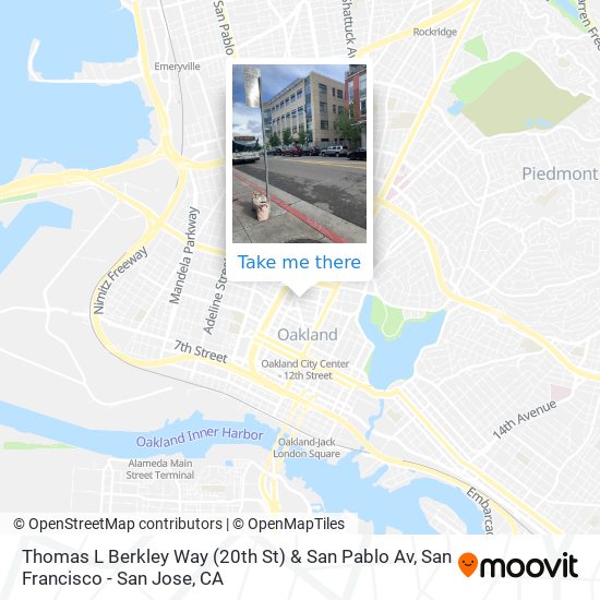 Mapa de Thomas L Berkley Way (20th St) & San Pablo Av