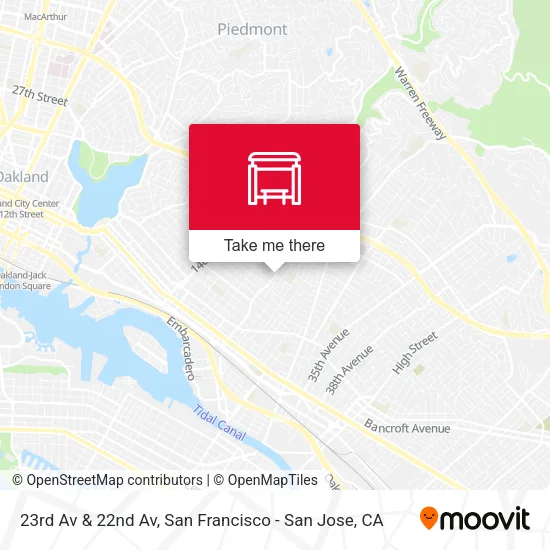 23rd Av & 22nd Av map