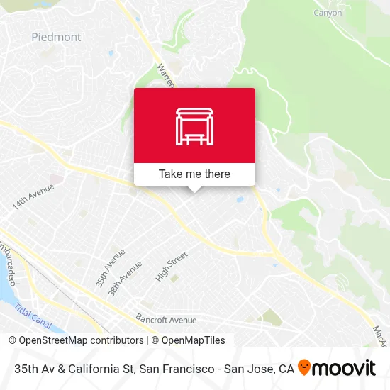 35th Av & California St map