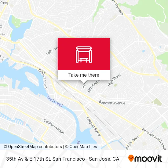 35th Av & E 17th St map