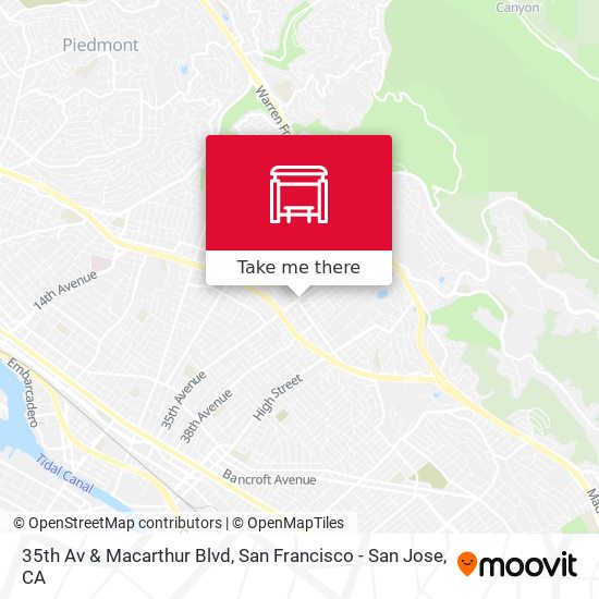 35th Av & Macarthur Blvd map
