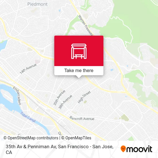 35th Av & Penniman Av map