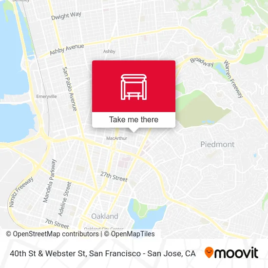 40th St & Webster St map