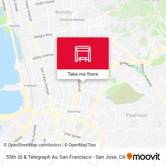 55th St & Telegraph Av map