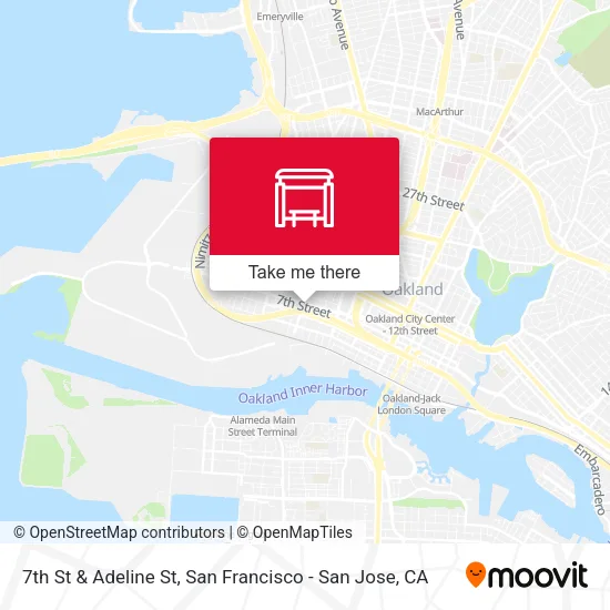 Mapa de 7th St & Adeline St