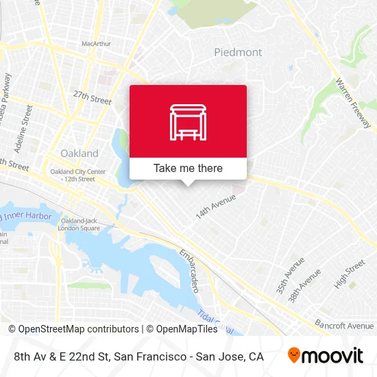 8th Av & E 22nd St map