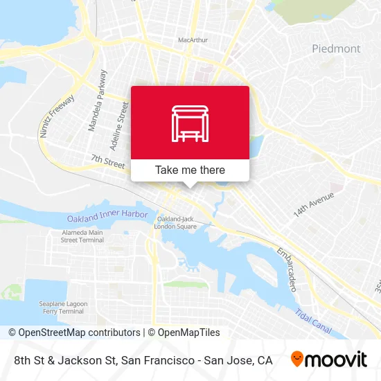 8th St & Jackson St map