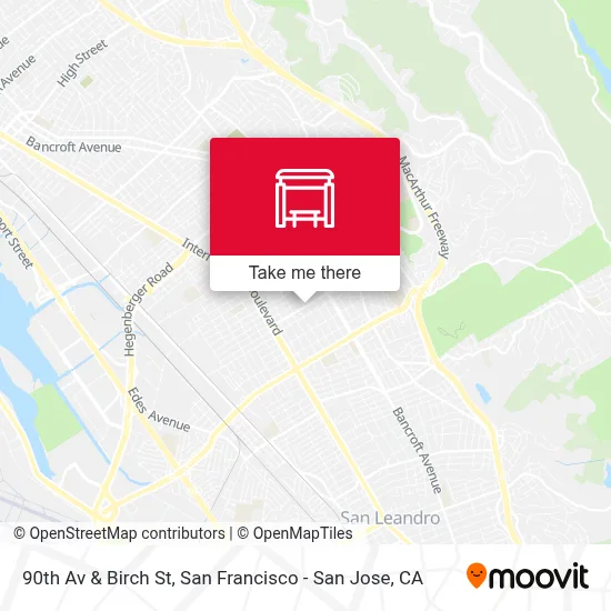 90th Av & Birch St map