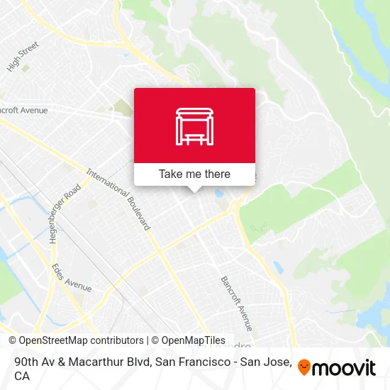 90th Av & Macarthur Blvd map