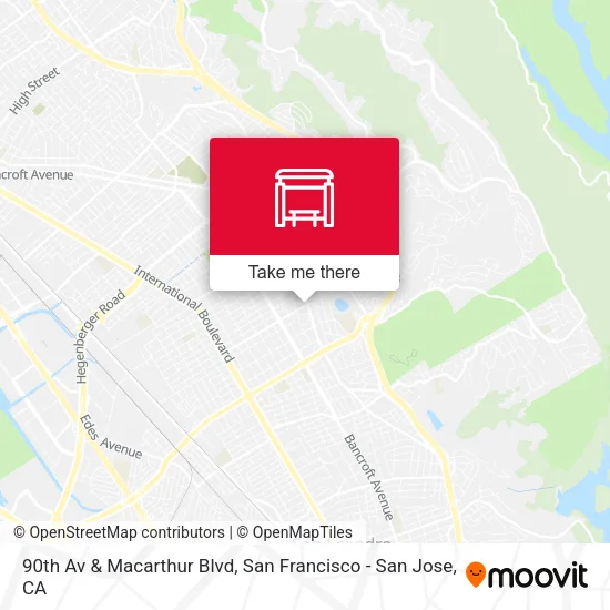 90th Av & Macarthur Blvd map