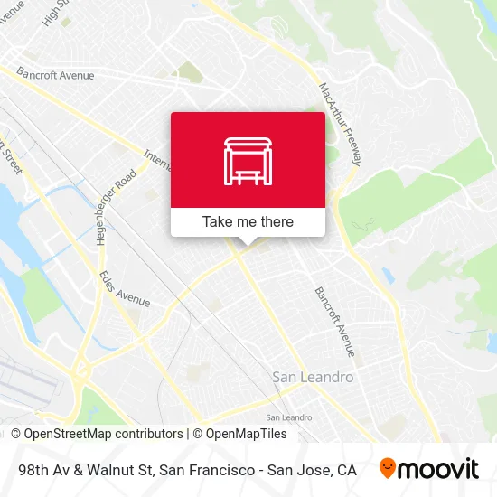 98th Av & Walnut St map