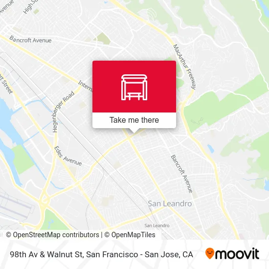 98th Av & Walnut St map