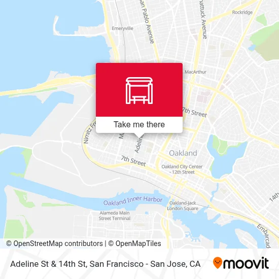 Adeline St & 14th St map