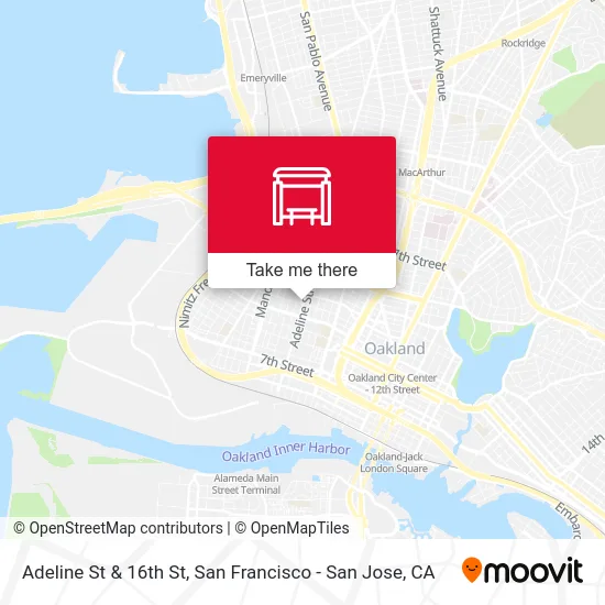 Adeline St & 16th St map