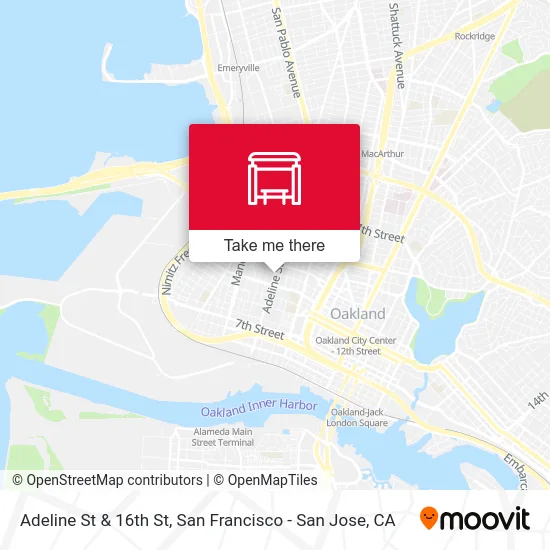 Adeline St & 16th St map