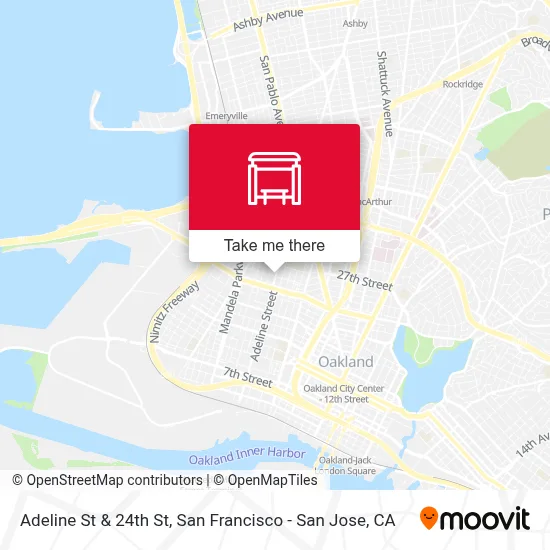 Adeline St & 24th St map