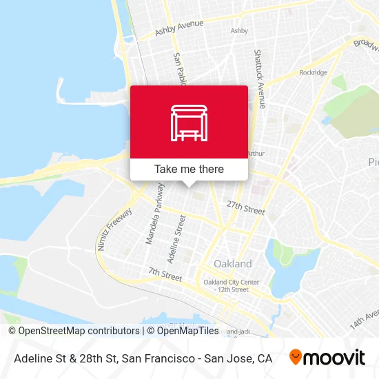 Adeline St & 28th St map