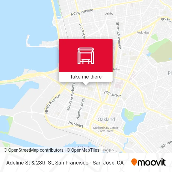 Adeline St & 28th St map