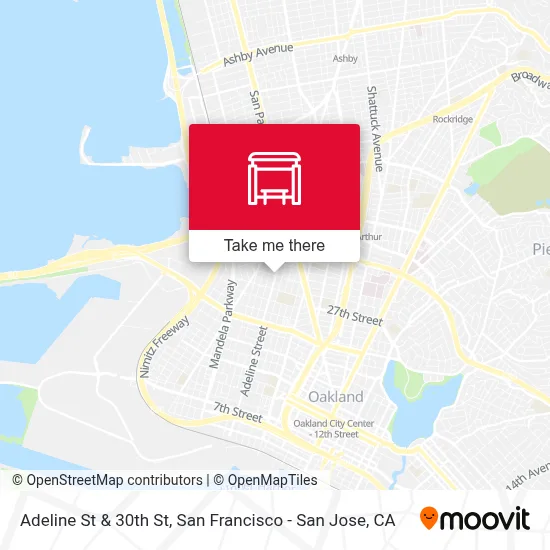 Adeline St & 30th St map