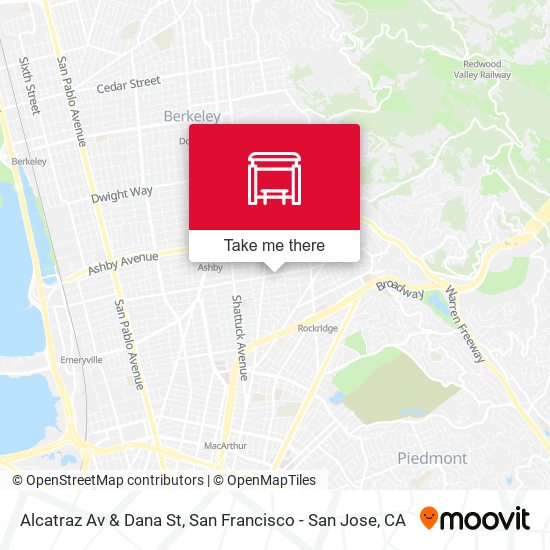 Alcatraz Av & Dana St map