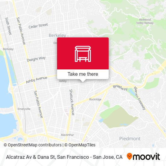Mapa de Alcatraz Av & Dana St