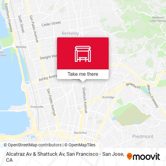 Alcatraz Av & Shattuck Av map