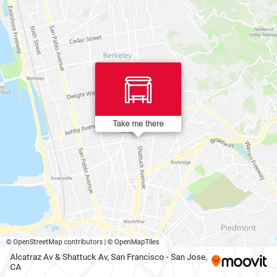 Mapa de Alcatraz Av & Shattuck Av