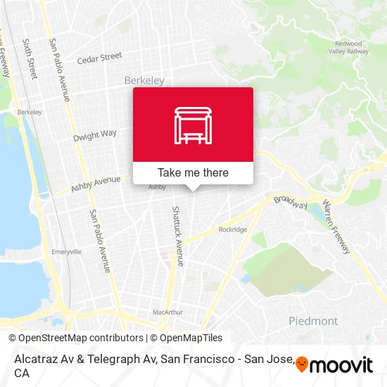 Mapa de Alcatraz Av & Telegraph Av