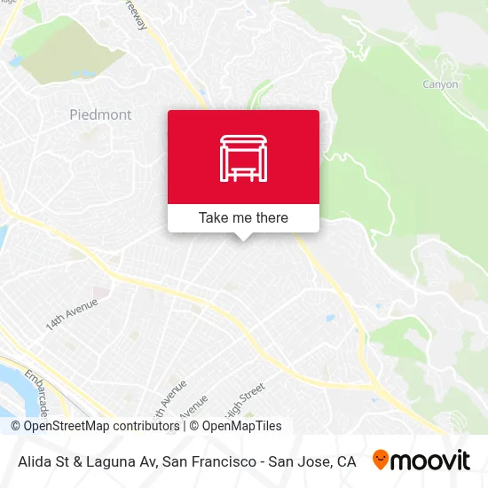 Alida St & Laguna Av map